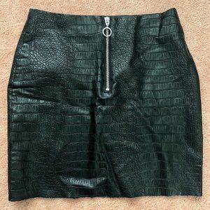 Faux Leather Skirt